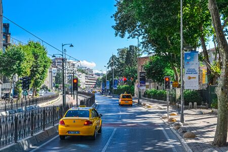 Istanbul July 2017. Turkish car traffic in Istanbul.
