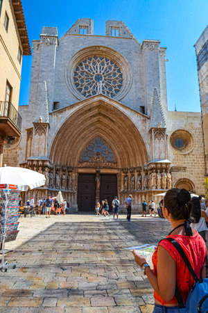 famous tarragona cathedral spain europe, tourism.のeditorial素材
