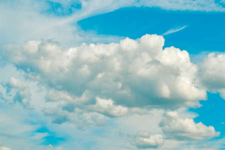 Blue sky background with clouds. fabulous cloudの写真素材