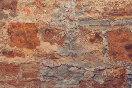 Stone masonry wall texture background. close upの写真素材