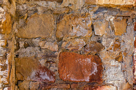 Stone masonry wall texture backgoundの写真素材