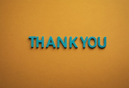 World Thank you day. letters on a flat plain backgroundの素材