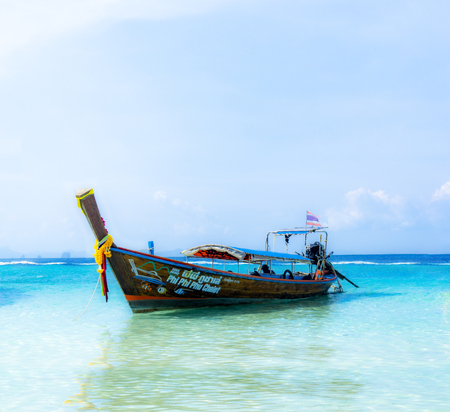 Long-tail Boat at Krabi, Thailandのeditorial素材