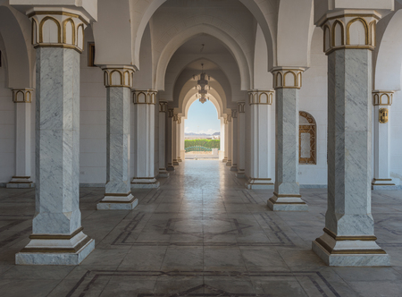 Interior of a mosque with columnsのeditorial素材