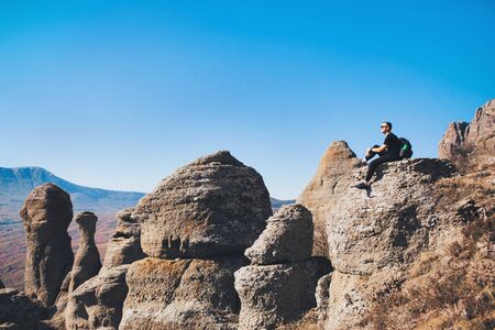 Nature background. Journey. A trip to the mountains.の写真素材