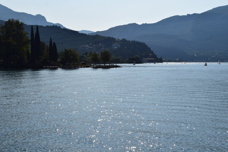Water sports on Lake Garda, Italyのeditorial素材