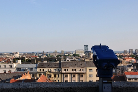 View from Upper town Zagreb Croatiaの写真素材