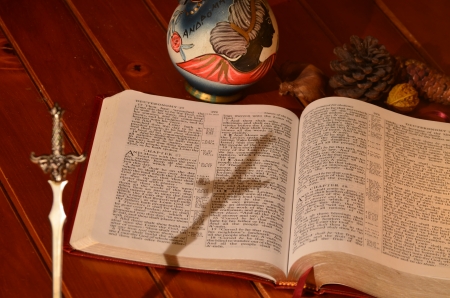 Bible and Swordの写真素材