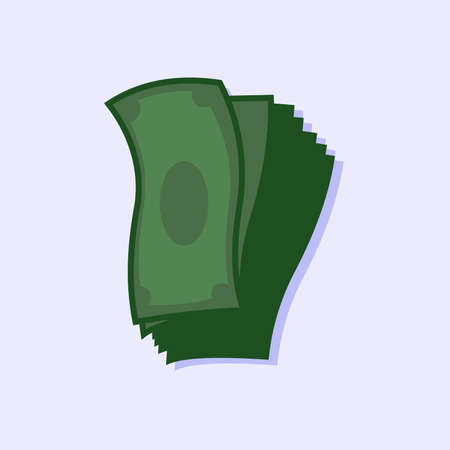 Simple vector illustration of a pile of money with soft background. Rich people. Good financial. Successful life.のイラスト素材