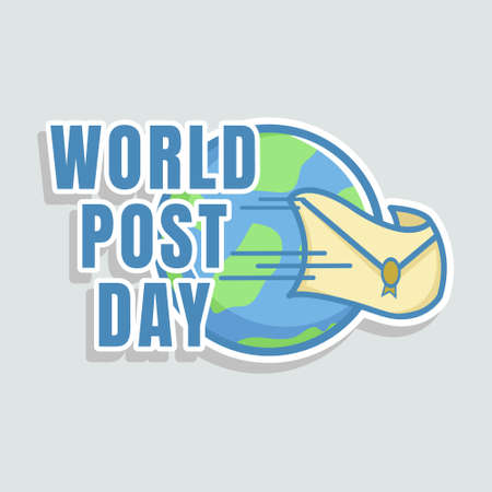 Simple vector illustration for world post dayのイラスト素材