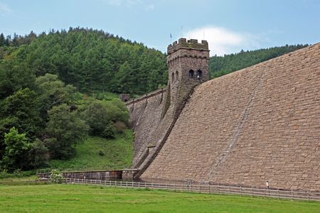 Derwent Dame was the practice ground for the Bouncing bomb' by 617 Dam buster SQD during World War 2.の写真素材