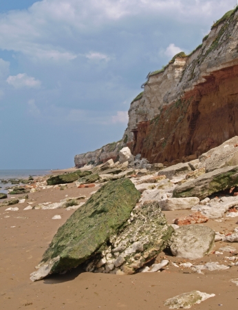 The cliffs at Hunstanton の写真素材