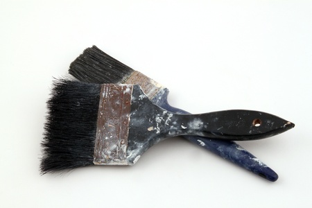 Paint brush on a white background の写真素材