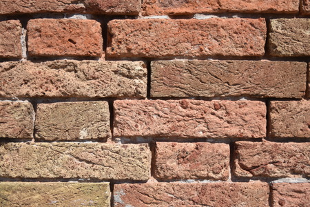 Medieval brick wall on island of Murano, Venice.