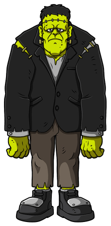 Cartoon Standing Zombie. Vector illustration.のイラスト素材