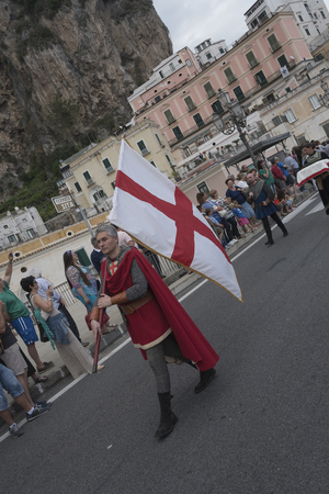 Sixtieth edition of the Historical Regatta of the Republics Maritme, appearing in costumeのeditorial素材