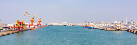 Calais, France; 20th May 2018; Panoramic View of the Portのeditorial素材