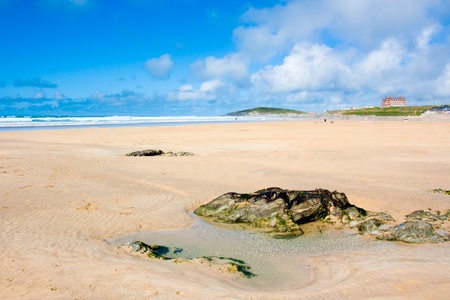 Sunny day on Fistral Beach Newquay Cornwall England UK