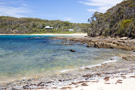 Beach near Burrewarra Point, Batesmans Marine Park, New South Wales. Australiaの写真素材