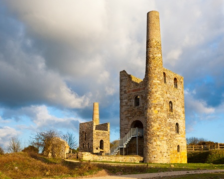 The pumping engine house and winding engine house at Wheal Peevor Cornwall part of the Cornish...