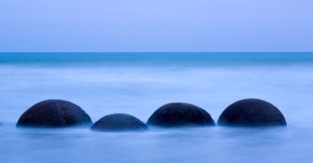 Abstract Shot of the Moeraki Boulders South Island New Zealandの写真素材