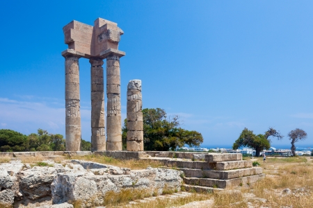 Acropolis of Rhodes at Monte Smith on the Island of Rhodes Greece の写真素材