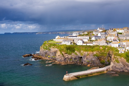 fishing village of Port Isaac, on the North Cornwall Coast, England UKの写真素材