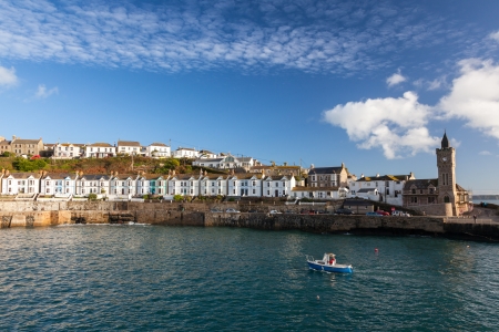 The harbour entrance at Porthleven Cornwall England UK