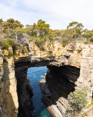 Tasman Arch, Tasman National Park, Tasmania, Australiaの写真素材
