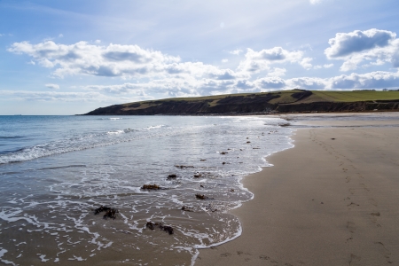 Towan Beach on the Roseland Peninsula Cornwall England UKの写真素材
