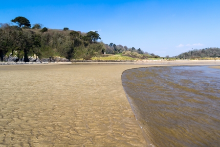Porthluney Beach at Caerhays Cornwall England UK