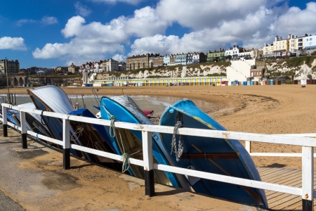Viking Bay at Broadstairs, on the Isle of Thanet, Kent England UKの写真素材