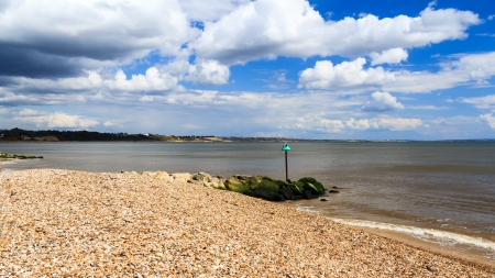 Avon Beach at Mudeford Dorset England UKの写真素材