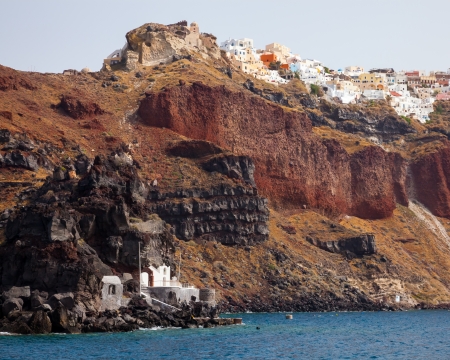 Santorini From The Sea, Greece Europeの写真素材