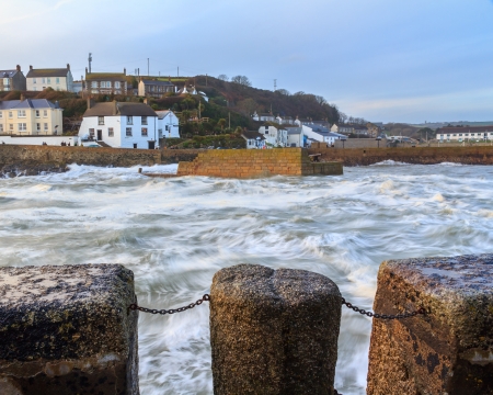 The outer harbour at Porthleven Cornwall England UK Europeのeditorial素材
