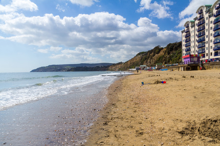Sandown Beach on the Isle Of Wight England UK Europeのeditorial素材