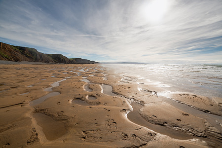 Beach at Sandymouth near bude Cornwall England UK Europe