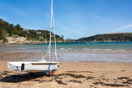North Sands beach at Salcombe in the South Hams district of Devon South Devon England UK Europeの写真素材