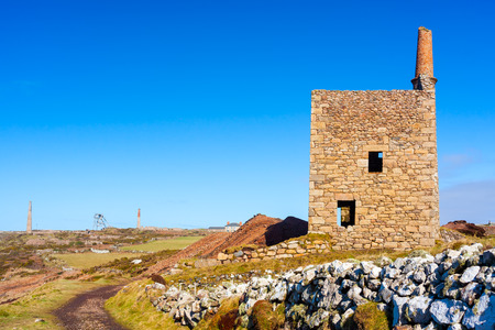 Wheal Owles at Botallack used as the filming  location of the ficticious Wheal Leisure in the 2015 TV series Poldarkのeditorial素材