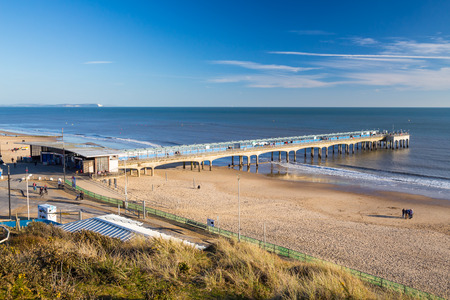 Overlooking Boscombe Pier near Bourneouth Dorset England UK Europe