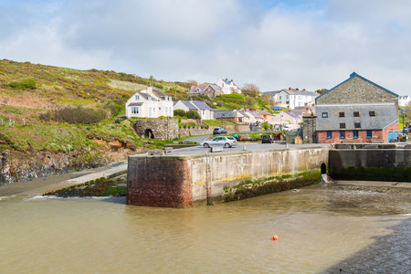 Porthgain Harbour Pembrokeshire Wales UK Europeのeditorial素材