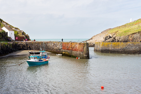 Porthgain Harbour Pembrokeshire Wales UK Europeのeditorial素材