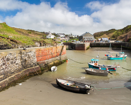 Porthgain Harbour Pembrokeshire Wales UK Europeのeditorial素材