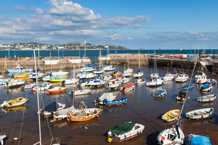 Boats in Paignton Harbour Devon England UK Europe