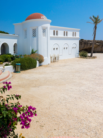 The beautiful buildings at Kalithea Springs designed by Pietro Lombardi in the 1930s, Rhodes Island Greece Europeの写真素材