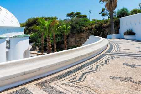 The beautiful buildings at Kalithea Springs designed by Pietro Lombardi in the 1930s, Rhodes Island Greece Europeの写真素材