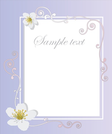 Photo frame with floral backgroundのイラスト素材