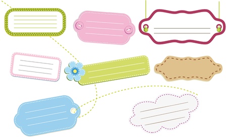 Set of labelsのイラスト素材