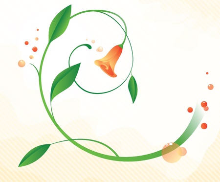 Abstract background with single flowerのイラスト素材