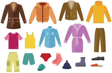 Color mens clothing collectionのイラスト素材